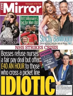 Daily Mirror – NHS nurses strike: Bosses refuses fair pay deal 