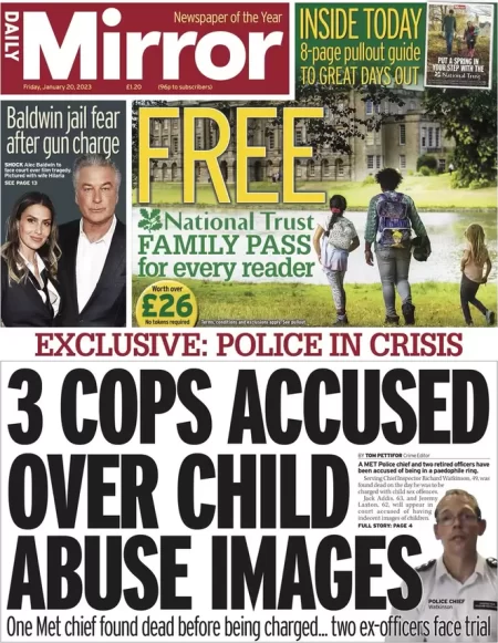 Daily Mirror - 3 cops accused over child abuse images