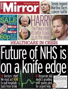 Daily Mirror – Future of NHS on knife edge 