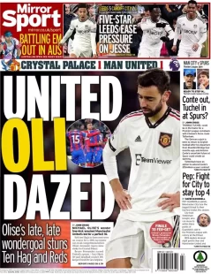 Back Pages – Mirror Sport – United Oli dazed 