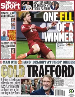 Back pages – Mirror Sport: One Ell of a winner