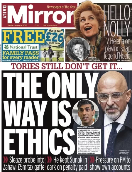 Daily Mirror - The only way is ethics