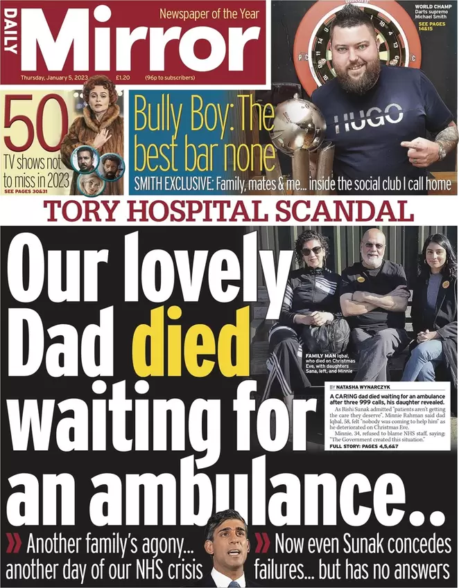 Daily Mirror - Our lovely dad died waiting for an ambulance