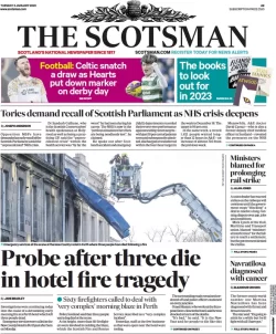 The Scotsman – Probe after three die in hotel fire tragedy 