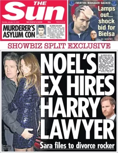 The Sun – Noel’s ex hires Harry’s lawyer