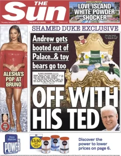 The Sun – Off with his ted 