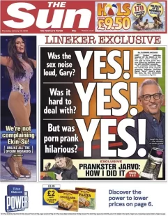 The Sun – Gary Linekar: Yes, yes, yes 