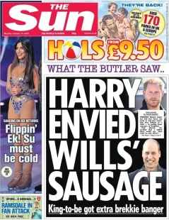 The Sun – Harry envied Wills’ sausage 