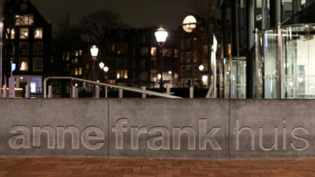 Dutch police open probe of anti-Semitic text projected on Anne Frank museum