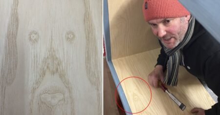 Carpenter thinks he has seen Jesus staring back at him in a cupboard