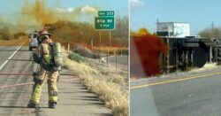 Overturned truck spills toxic clouds of nitric acid, forcing evacuations