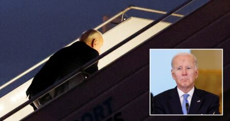 Joe Biden trips on Air Force One stairs again after visiting Poland and Ukraine