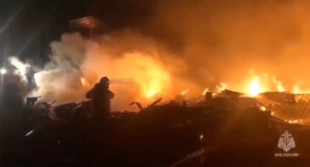 Seven dead in mystery fire at barracks for Russian workers