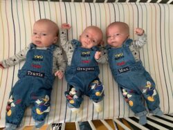 ‘I’m an emotional wreck’: Miracle triplets ‘lucky to be alive’ celebrate their first birthday against the odds