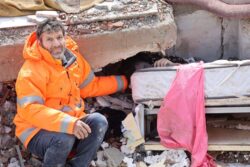 Dad holds hand of dead daughter crushed under rubble in Turkey earthquake