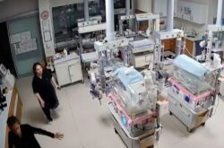 Hero nurses risk lives to protect sick babies as earthquake shakes hospital