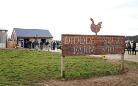 Queues form for reopening of Jeremy Clarkson’s Diddly Squat farm shop after council issues parking warning