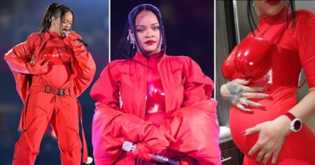 Rihanna confirms she’s pregnant with second child with baby bump snap after headlining Super Bowl halftime show