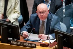 Russia’s UN envoy interrupts minute’s silence for Ukraine