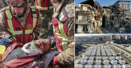 Search for survivors continues as earthquake death toll soars past 45,000