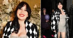 Pregnant Daisy Lowe looks glorious at Baftas afterparty as she displays baby bump in golden mini-dress