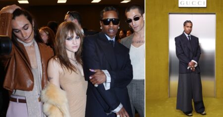 A$AP Rocky debuts new hairstyle at Gucci show as stars descend on Milan for fashion week 