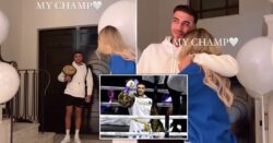 Proud Molly-Mae Hague throws welcome home party for ‘champ’ Tommy Fury after big win against Jake Paul
