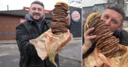 Burger-mad dad orders ‘UK’s biggest Whopper’ with 36 patties for his birthday