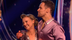 Carley Stenson in tears as she’s eliminated from Dancing On Ice after popping shoulder during skate-off