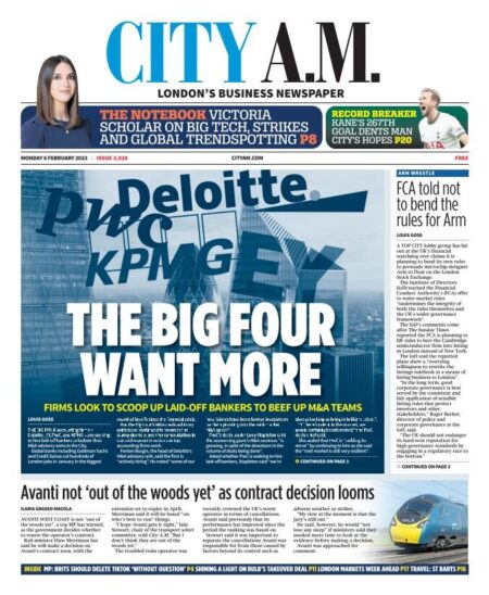 City Am – Big four want more