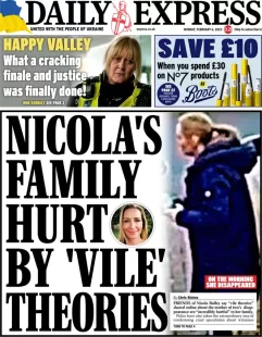 Daily Express – Nicola’s family hurt by vile theories 