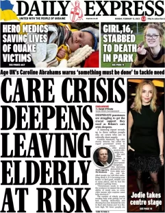 Daily Express – Care crisis deepens leaving elderly at risk 