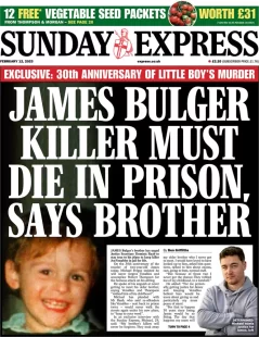 Sunday Express - James Bulger killer must die in prison, says brother