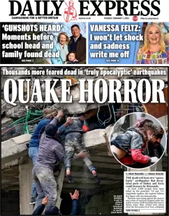 Daily Express – Quake horror 