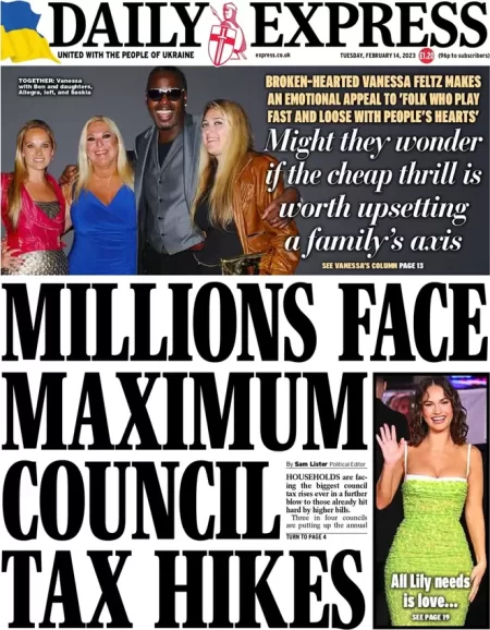 Daily Express – Millions face maximum council tax hikes