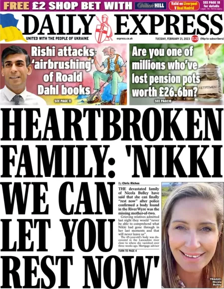 Daily Express – Heartbroken family: ‘Nikki we can let you rest now’ 