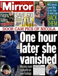 Daily Mirror – One hour later she vanished