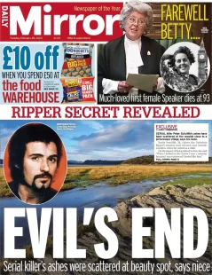 Daily Mirror – Evil’s end 