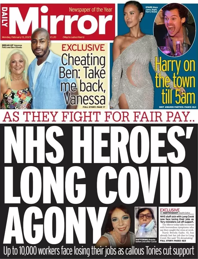 Daily Mirror - NHS heroes’ long Covid agony