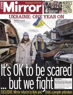 Daily Mirror – It’s ok to be scared … but we fight 