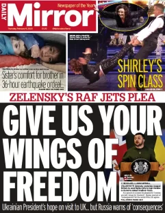 Daily Mirror – Give us your wings of freedom