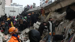Rescuers search through rubble on third freezing night as death toll nears 16,000 