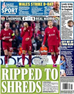 Daily Express Sport – ‘Ripped to shreds’