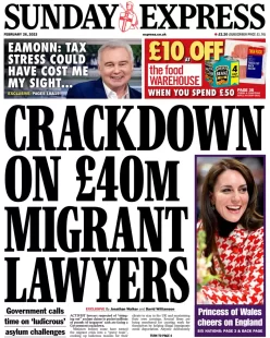 Sunday Express - Crackdown on £40m migrant lawyers