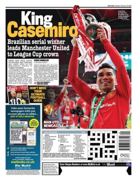 Daily Mail - 'King Casemiro'