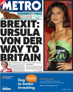 Metro – Brexit: Ursula von der way to Britain 