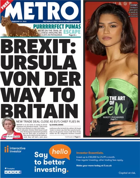 Metro - Brexit: Ursula von der way to Britain