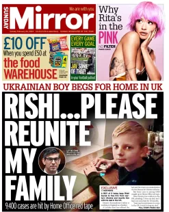 Sunday Mirror - Rishi: Please reunite my family
