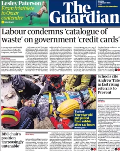 The Guardian – Labour condemns ‘catalogue of waste’ on government credit cards 