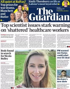 The Guardian – Top scientists issue stark warning on shattered healthcare workers 